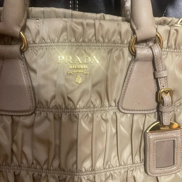Prada Tessuto Ruched Shoulder Bag - Picture 2 of 9